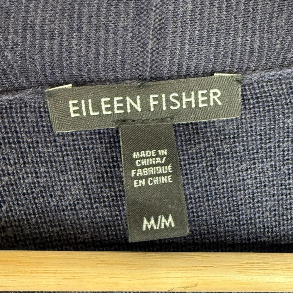 Eileen Fisher Cardigan Silk Blend Open Front Lightweight Sweater Size Medium